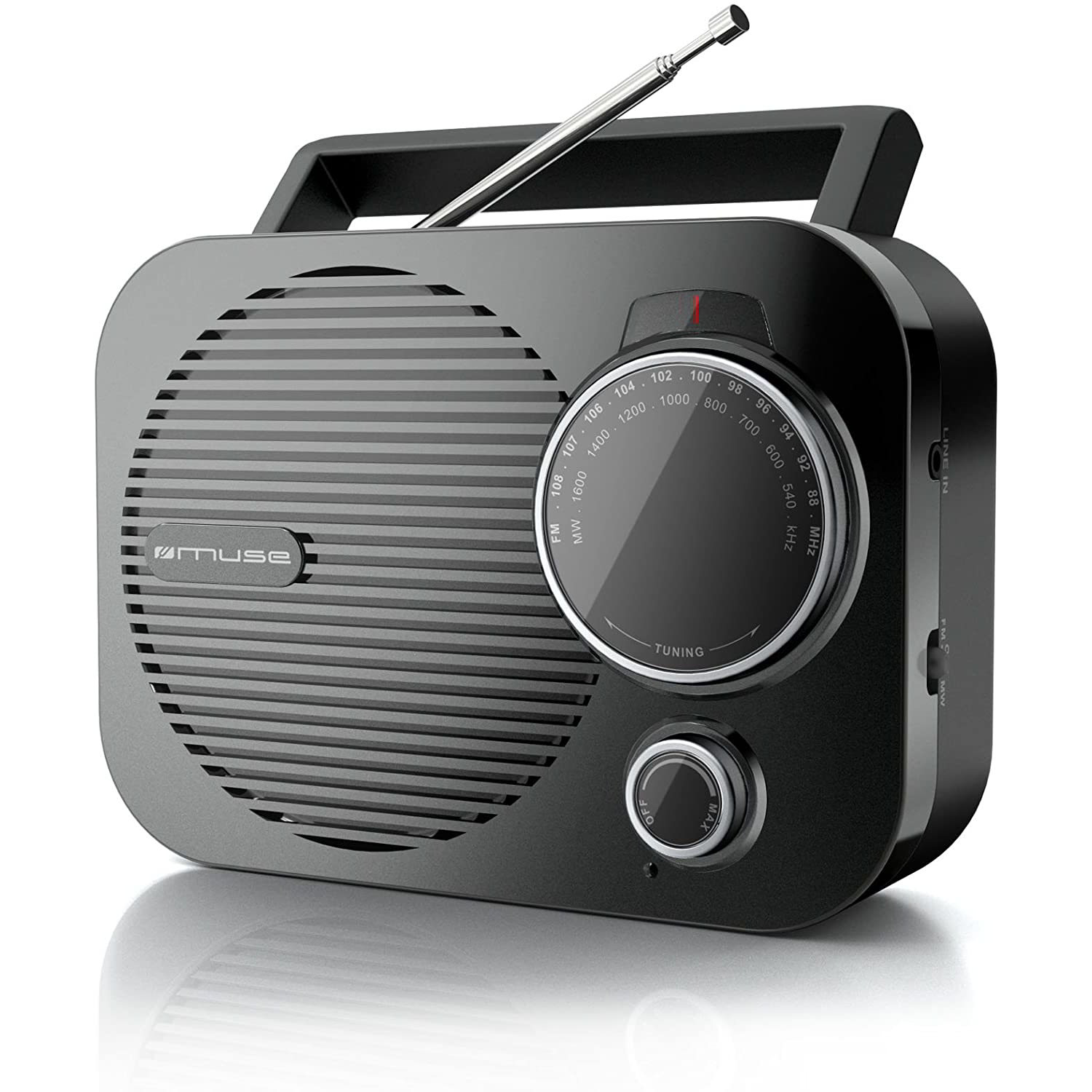 Muse M-050 R Hordozható FM Rádió - Fekete (M-050 R)