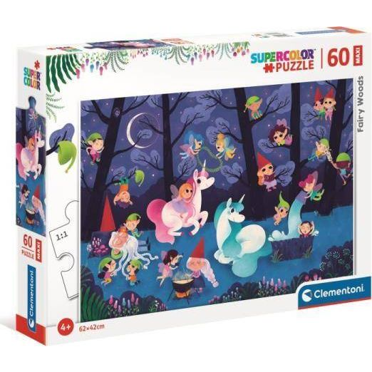 Clementoni SuperColor Maxi Puzzle - Erdei Tündérek, 60 db