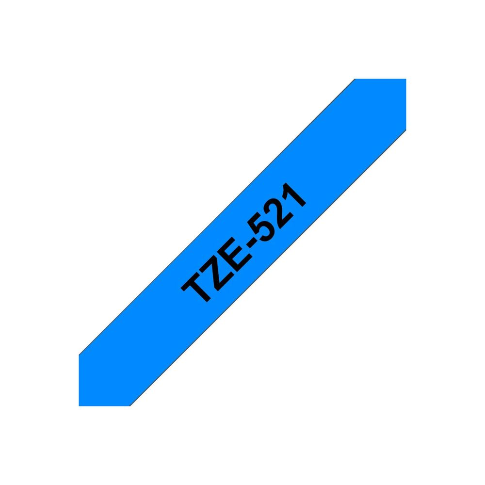 Brother laminated tape TZe-521 - Black on blue (TZE521)
