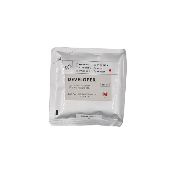 Utángyártott SHARP MX31GVSA DEVELOPER Magenta 240g. /FU/* (SHMX31GVSAFU)
