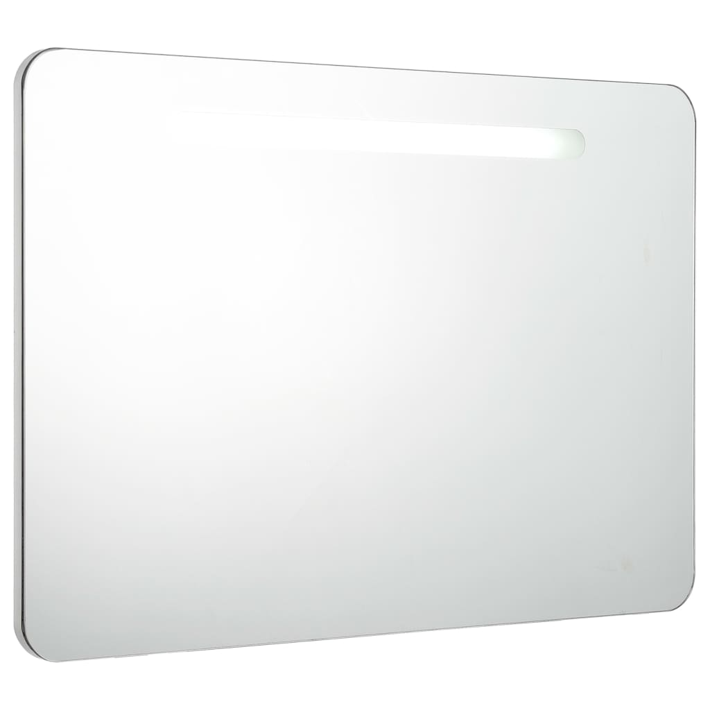 tükrös fürdőszobaszekrény LED világítással 80 x 9,5 x 55 cm (285120)