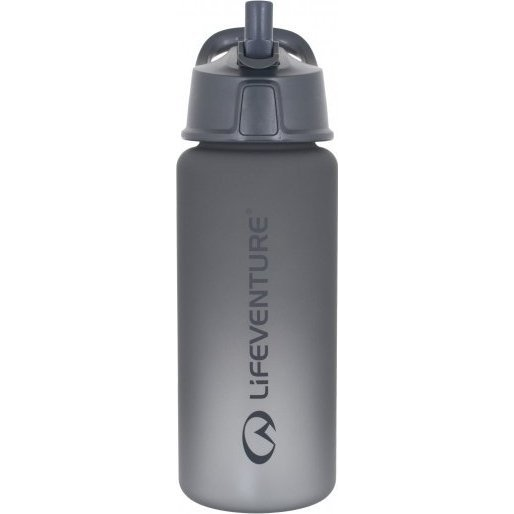 Lifeventure Flip-Top Water Bottle, Grey