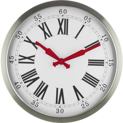 EUROTIME Rádiójel vezérlésű Falióra 40 cm Ezüst (56860-07)