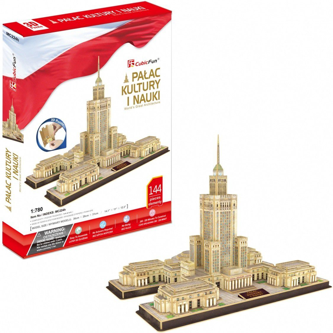 3D Puzzle Palota A Kultúráról És A Tudományról, 144 Darab (GXP-565882)