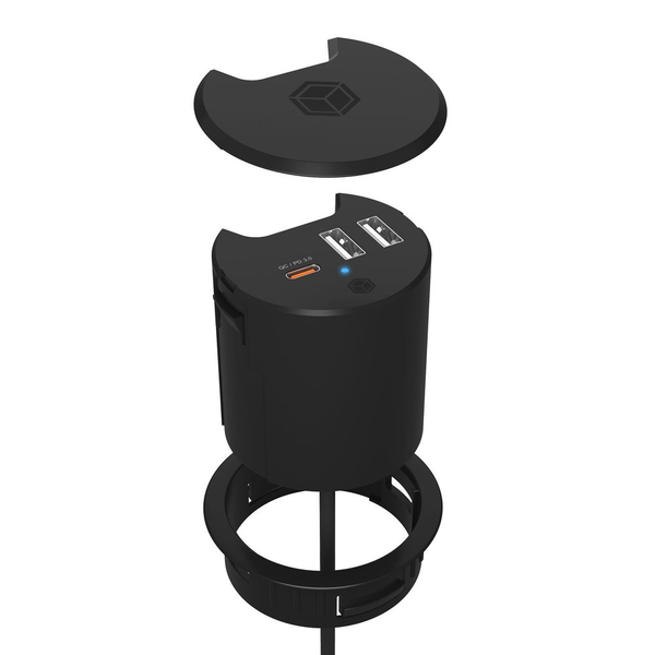 ICY BOX IB-HUB1407 Universale Nero AC Ricarica rapida Interno