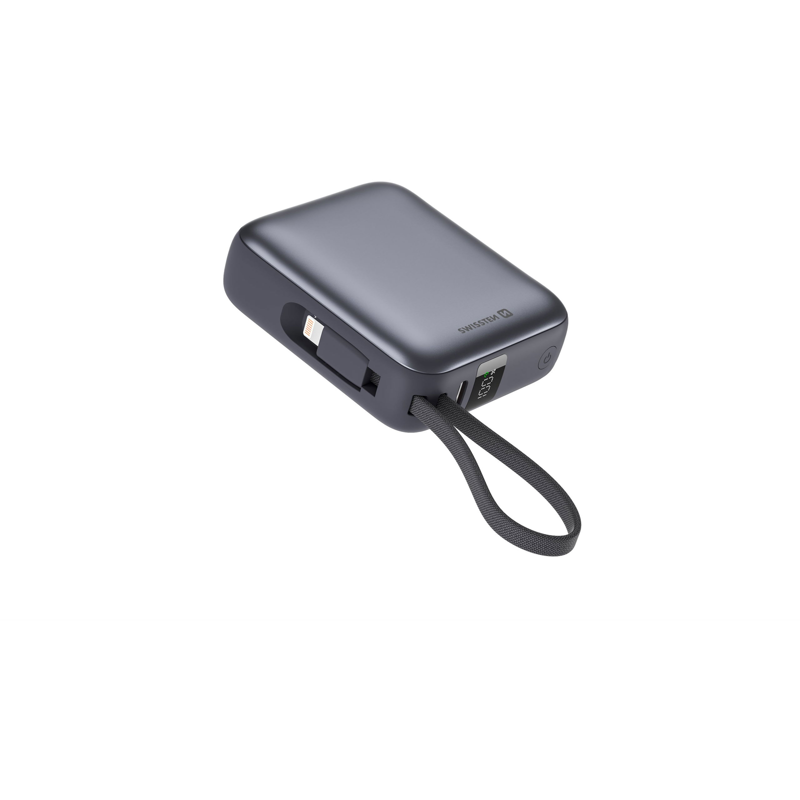 Swissten 10000 mAh Power Bank 22,5W integrált USB-C és Lightning - asztroezüst (22013939)