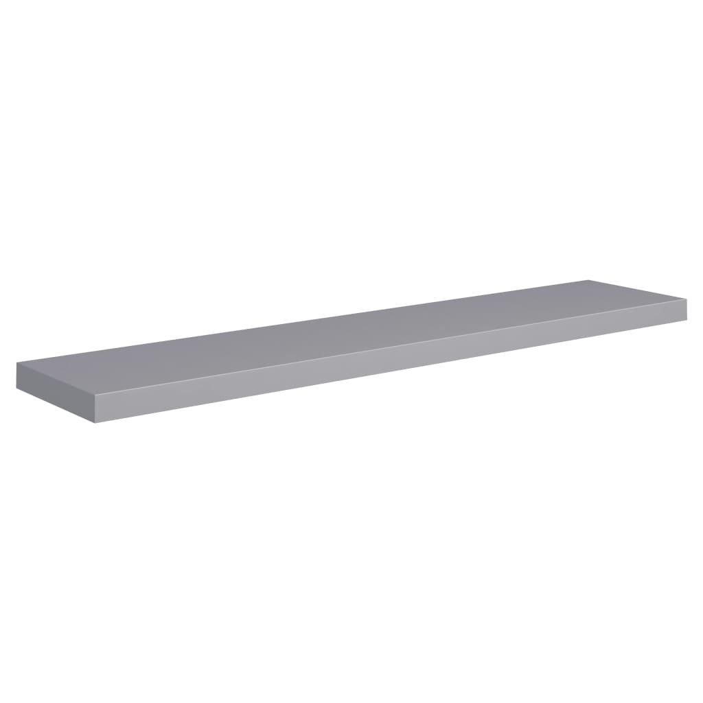 szürke MDF lebegő fali polc 120 x 23,5 x 3,8 cm (323862)