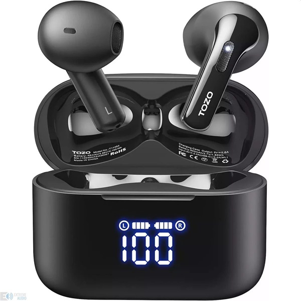 TOZO Tonal Fits True Wireless Bluetooth fekete fülhallgató (TOZOTONALFITSBK)