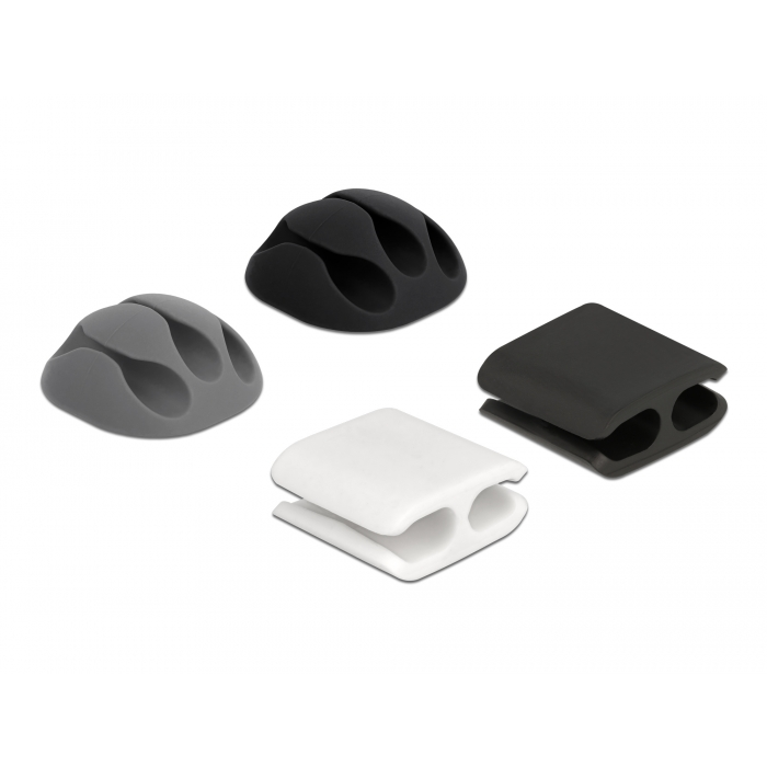 Delock Kábeltartó és kábelcsiptető készlet 4 db. (18394)