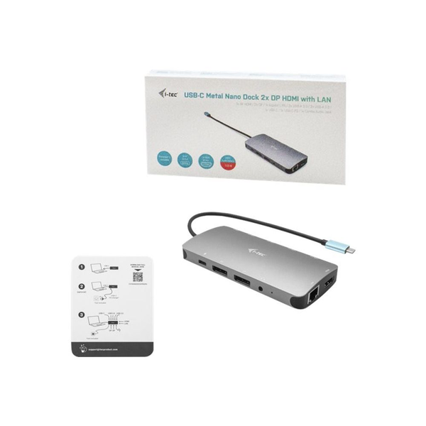 i-tec Metal C31NANODOCKPROPD replicatore di porte e docking station per laptop Cablato USB 3.2 Gen 1 (3.1 Gen 1) Type-C Argento