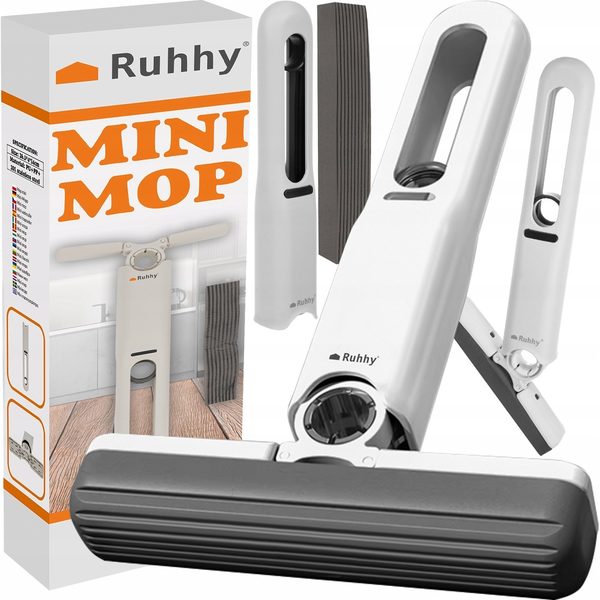 Plochý mop Ruhhy Ruční mop na mytí a stírání, 14,5 cm
