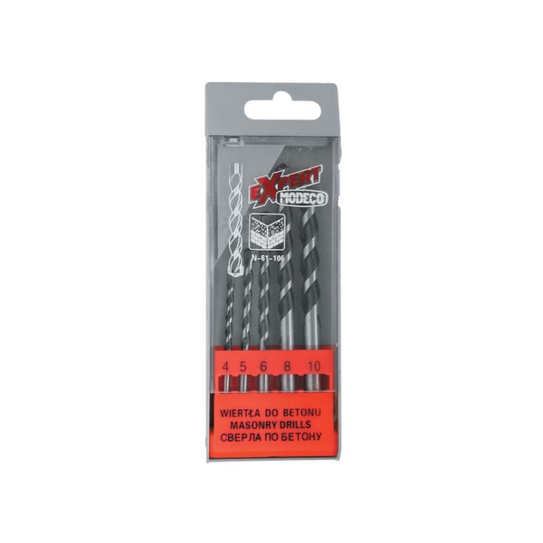 Wiertło Modeco do betonu walcowe 4 5 6 10 8mm zestaw (MN-61-106)
