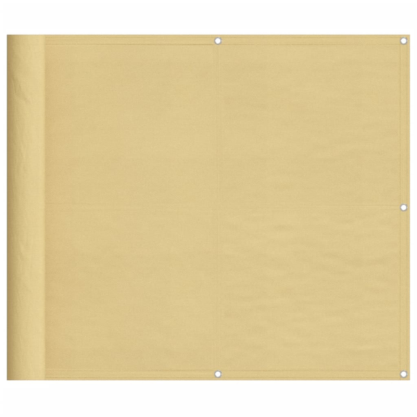 Paravan de balcon, nisipiu, 90x400 cm, 100% poliester oxford