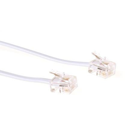 ACT RJ11 - RJ11 cable, White 2.0m 2 m Biela