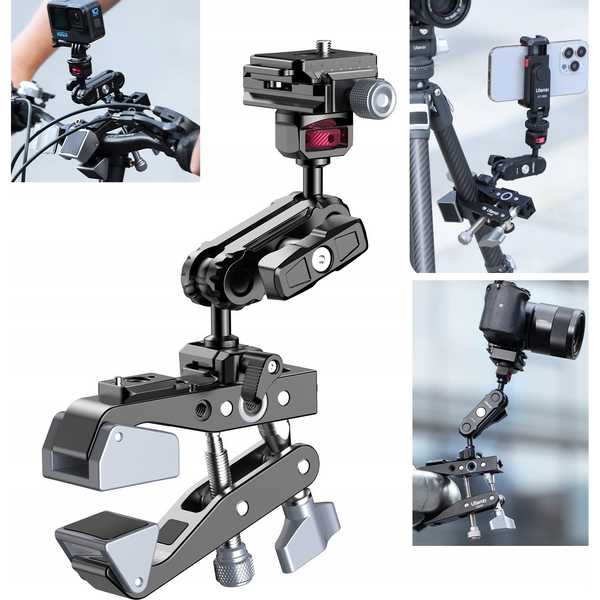 Ulanzi CU03 multi funkionális super clamp (satu, Nato clamp magic arm, arca swiss talp)