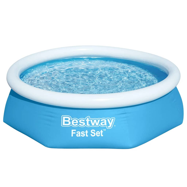 Bestway Fast Set 57448 piscina fuori terra Piscina con bordi/gonfiabile Piscina rotonda Blu, Bianco