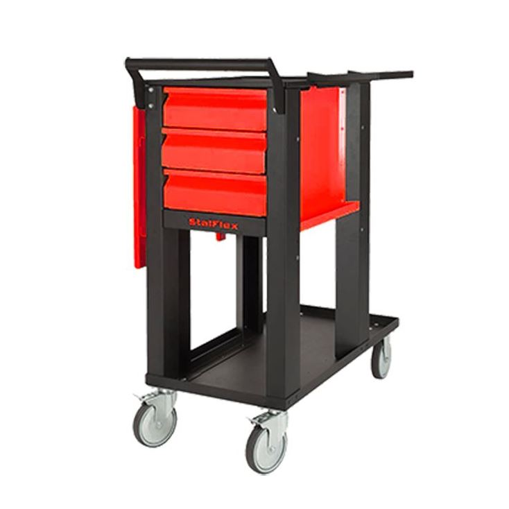 Stalflex WT-3D-TIG-R 3 piros fiókos szerelőkocsi (WT-3D-TIG-R)