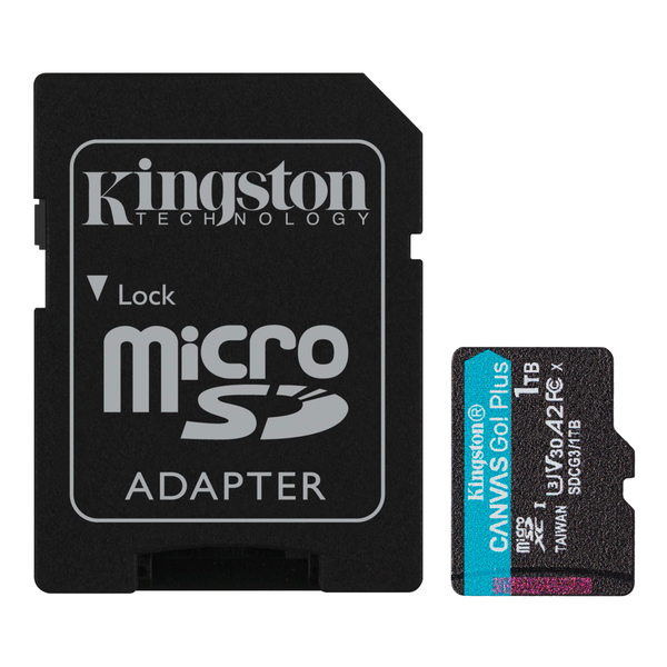 Kingston microSDXC Canvas Go! Plus karta 1TB 170R A2 U3 V30 + adaptér