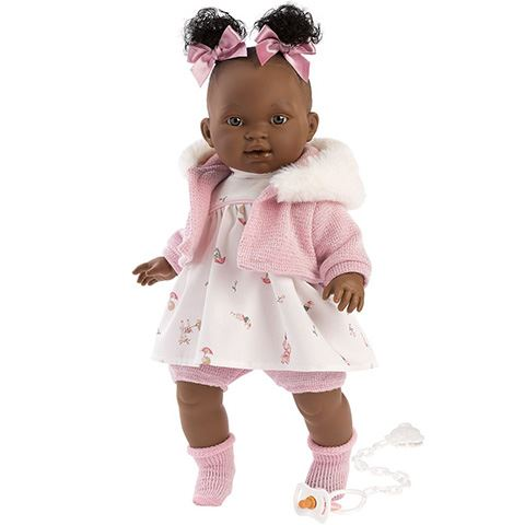 Llorens: Diara síró baba rózsaszín ruhában (38618L) (l38618L)