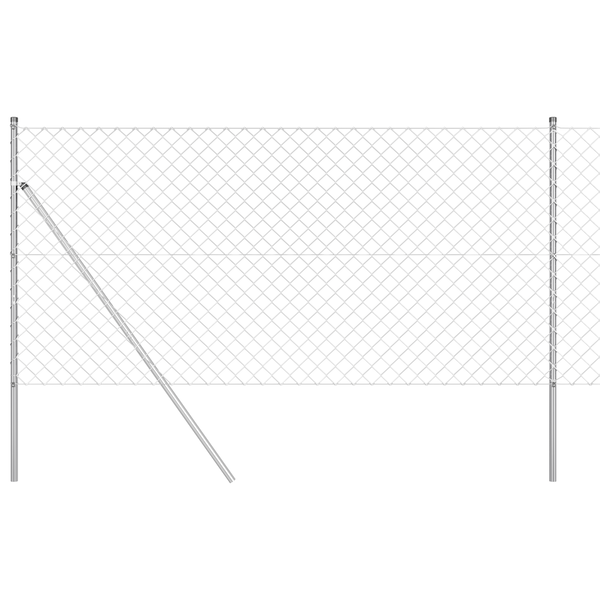 lánckerítés 7 póznával 1.4x10 m galvanizált acél