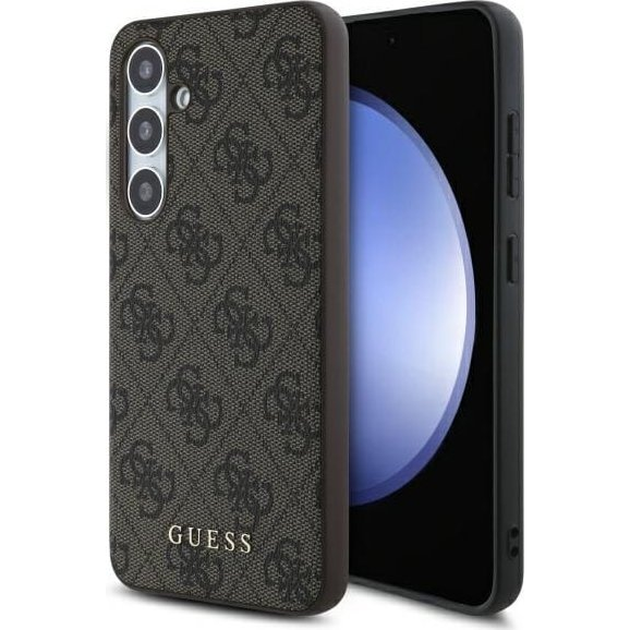 Funda Para Samsung Galaxy S24 Fe Saffiano Con Diseño 4g Y Logotipo De Metal