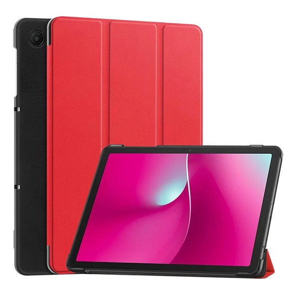 Tok álló, bőr hatású (aktív FLIP, oldalra nyíló, TRIFOLD, asztali tartó) PIROS T Tablet 2 5G "Gigapack csomagolás" (GP-174500)