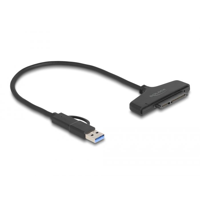 Delock USB - SATA 6Gb/s átalakító USB Type-C vagy A-típusú USB csatlakozóval (61042) (delock61042)
