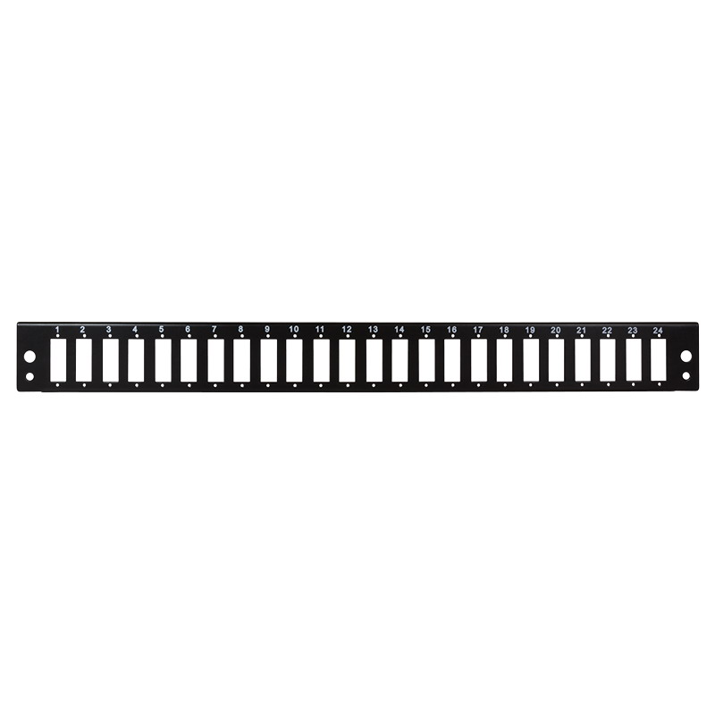 Logilink Előlap 24 x SC-Duplex vagy LC-Quad száloptikai patch panelhez, fekete (FB2402B) (FB2402B)