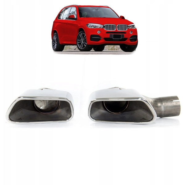 Koncovky výfuku pro BMW X5 (F15, F85) 2013 - 2018 (chrom)