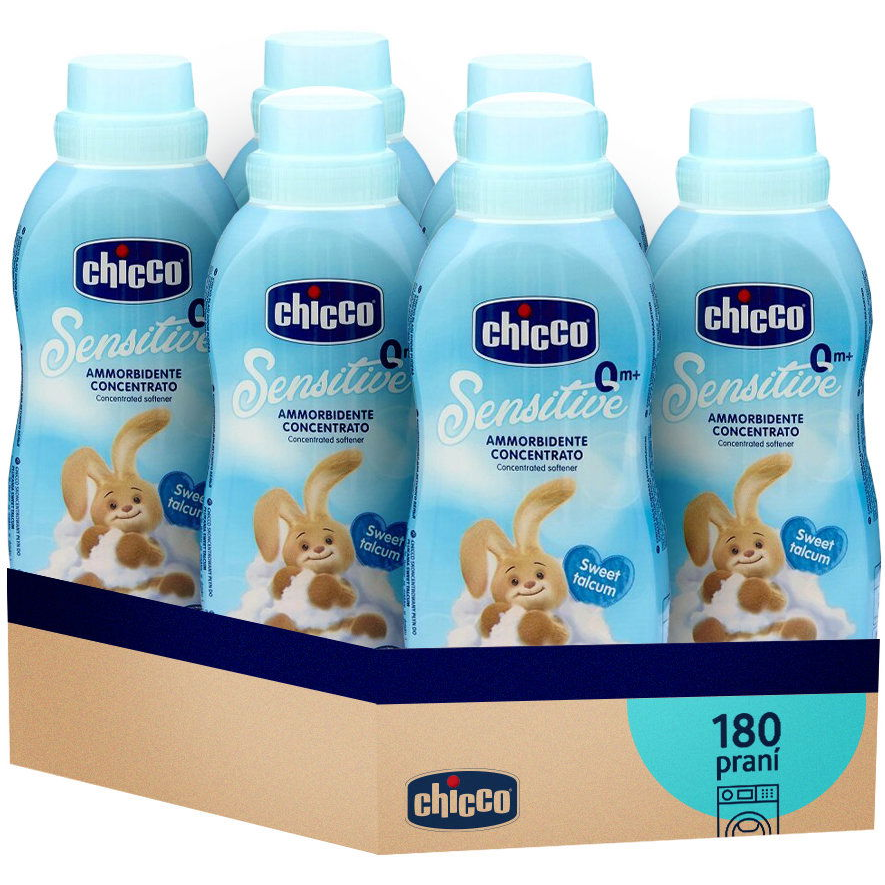 CHICCO Sensitive Concentrato Édes púder, 6 × 750 ml (180 mosás) (28058664103120)