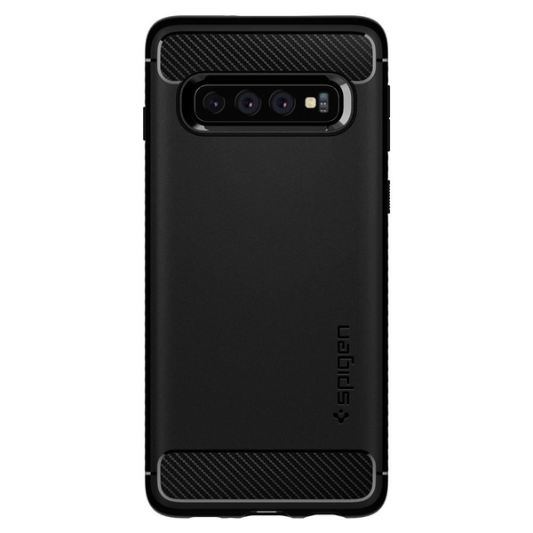 Защитен калъф Cover Spigen Rugged Armor за Samsung Galaxy S10, Matte Black