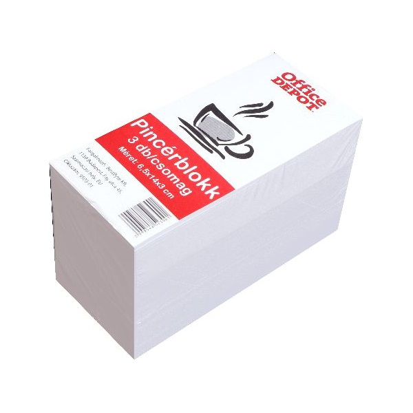 Office Depot 6,5 x 14 x 3 cm 3 db/cs pincérblokk (9503-01)