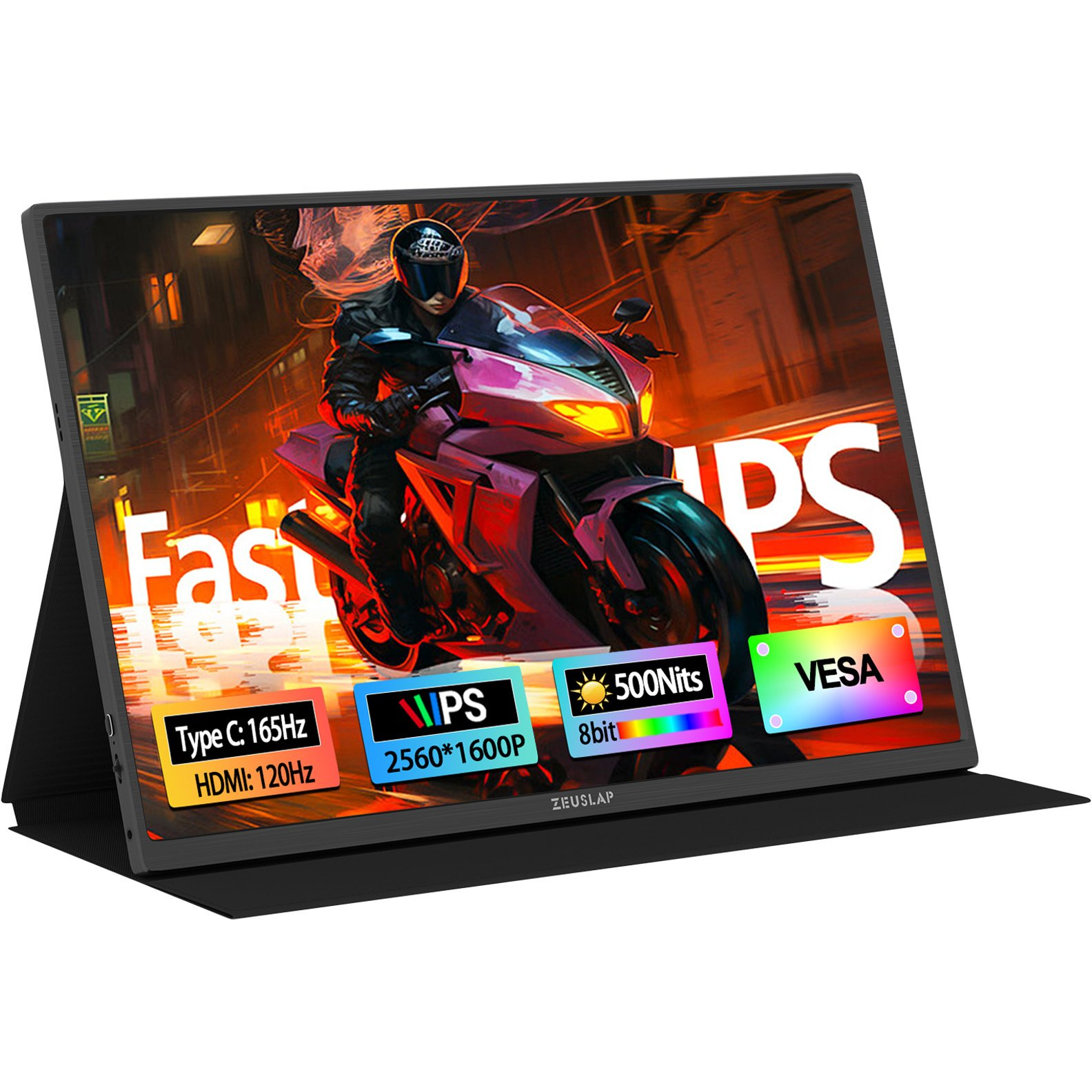 Zeuslap P16K Pro 16" QHD 144Hz hordozható monitor (ZEUSLAP P16K Pro)