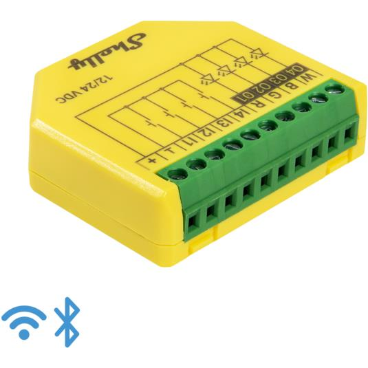 Shelly Plus RGBW, dimmer LED szalagokhoz, WiFi (SHELLY-PLUS-RGBW)