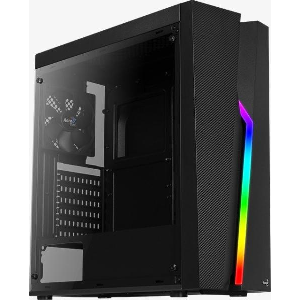 Aerocool Bolt- Caja De Pc, Atx, Panel Acrílico, Rgb 13 Modos, Ventilador 12cm