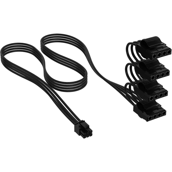 Corsair Premium Sleeved 4x 4-Pin-Molex-Kabel do zasilacza Typ-5 - czarny