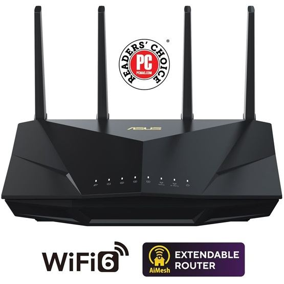 ASUS RT-AX5400 router wireless Gigabit Ethernet Dual-band (2.4 GHz/5 GHz) Nero
