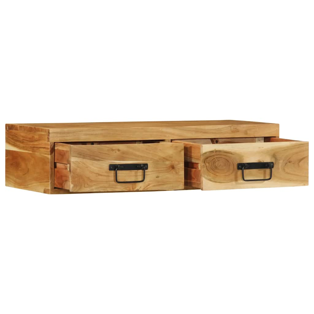 tömör akácfa falra szerelhető TV-szekrény 80x30x19 cm (4017463)