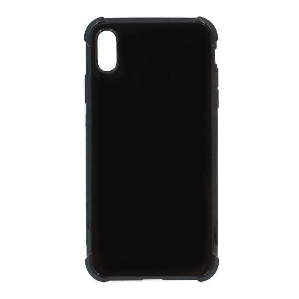 Szilikon telefonvédő (közepesen ütésálló, légpárnás sarok, fényes) FEKETE [Apple iPhone XS Max 6.5] (5996457805471)