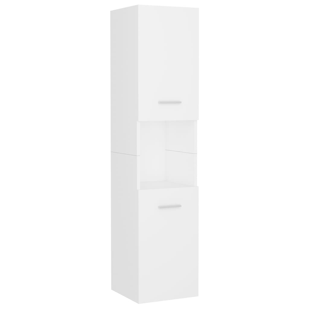 fehér forgácslap fürdőszobaszekrény 30 x 30 x 130 cm (804997)
