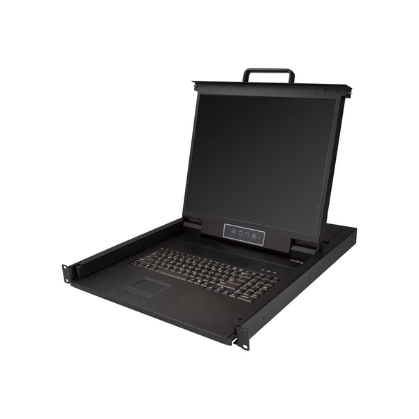 StarTech.com RKCONS1901 rack-konsol 48,3 cm (19") 1280 x 1024 pixel Stål Sort 1U