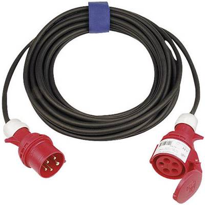 Erősáramú hálózati hosszabbítókábel védőkupakkal, fekete, 10 m, H07RN-F 5G 1,5 mm2, SIROX 362.010 (362.010)