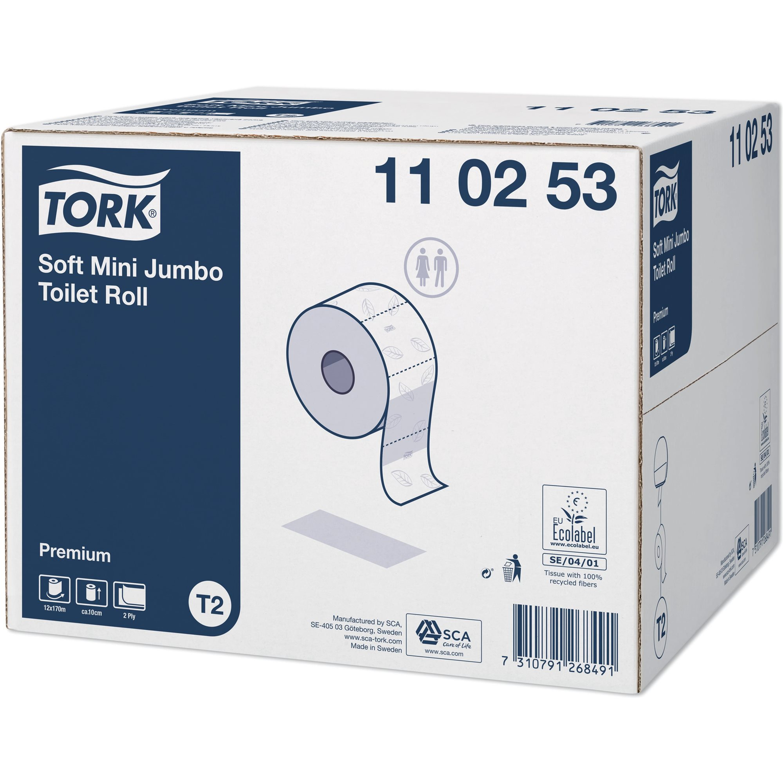 TORK Jumbo Premium, mini T2 finom (12 db) (7310791268491)