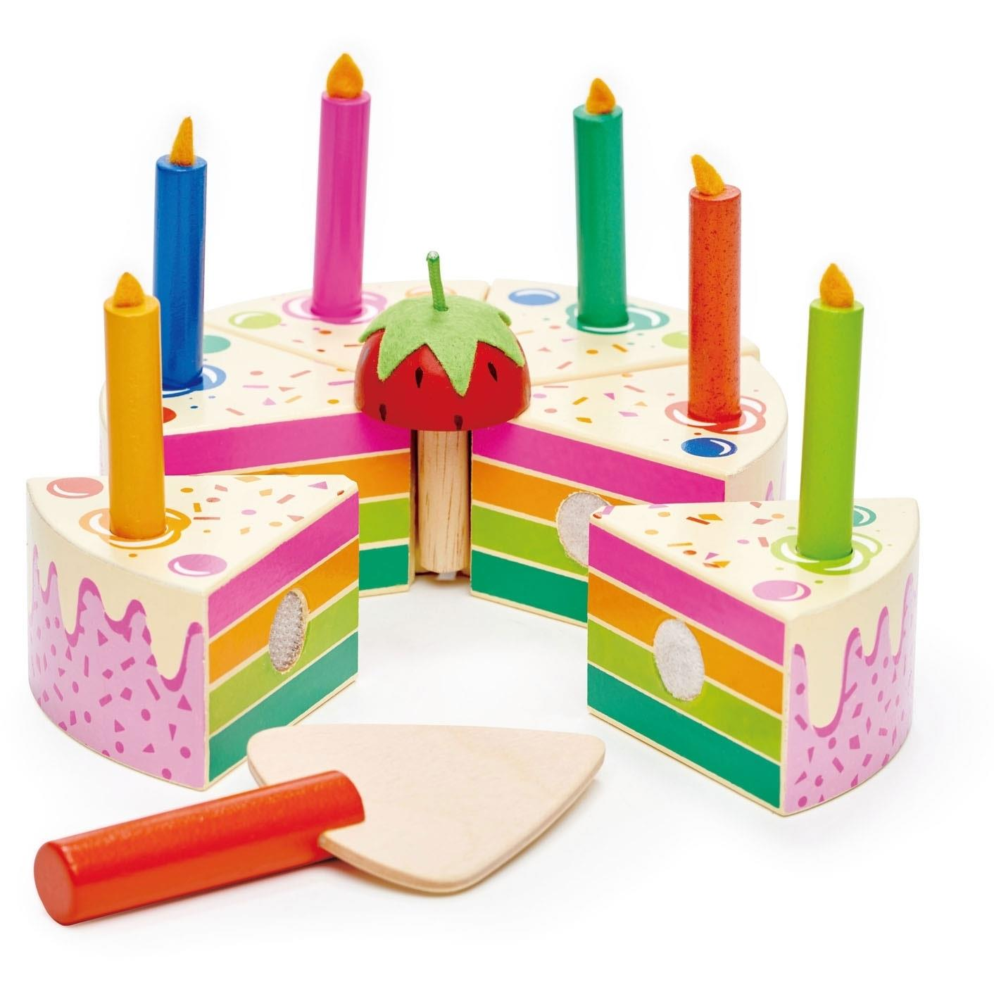 Tender Leaf Wooden Rainbow Birthday Cake (TL8282)
