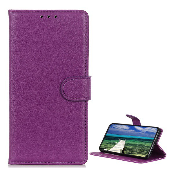 Tok álló, bőr hatású (FLIP, oldalra nyíló, asztali tartó funkció, prémium) LILA [Samsung Galaxy S22 Plus 5G (SM-S906)] (5996591120171)