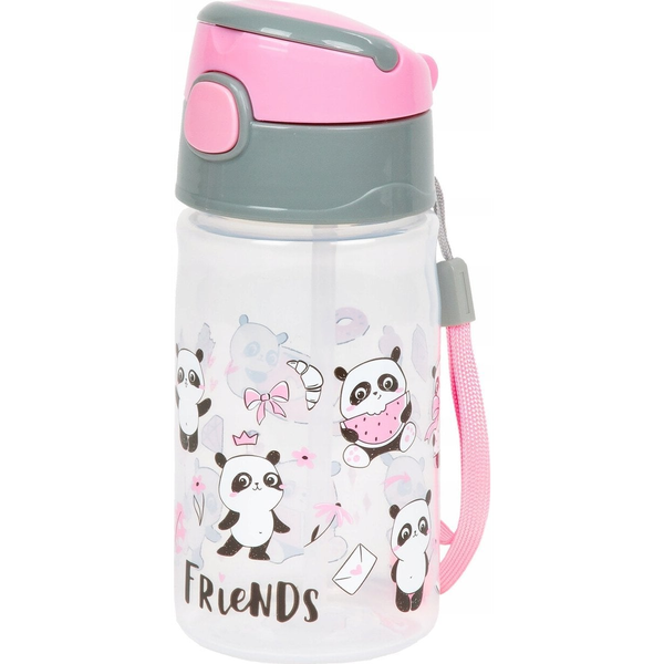Pandás Műanyag Kulacs - 330 ml, Friends, BC05