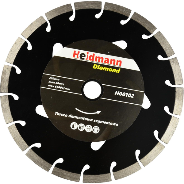  Geko tarcza diamentowa segmentowa 230x22,2x10mm czarna (H00102)