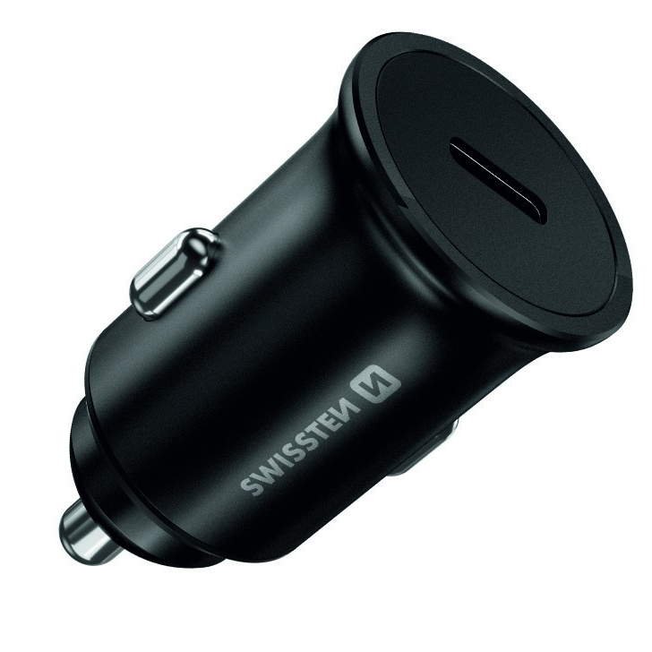 Swissten USB-C Autós töltő - Fekete (45W) (20118100)