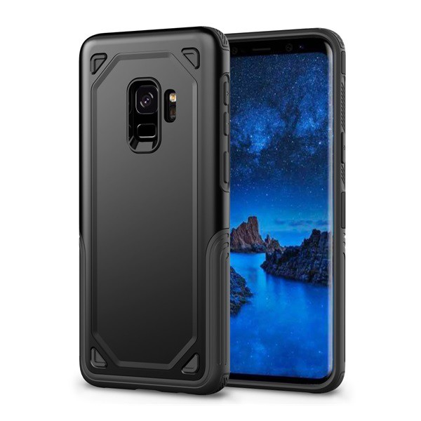 Defender műanyag telefonvédő (közepesen ütésálló, szilikon belső, ultravékony) FEKETE [Samsung Galaxy S9 (SM-G960)] (5996457743780)