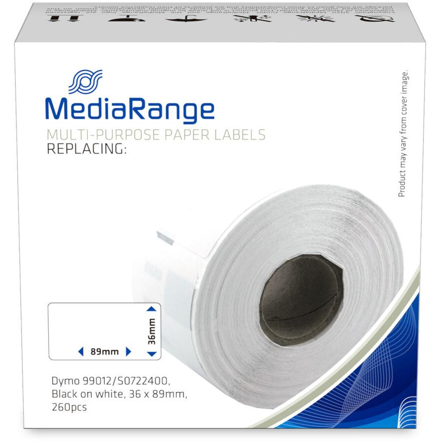 MediaRange Papieretiketten Dymo 36x89mm 260 Stk. sw/ws (MRDY99012)